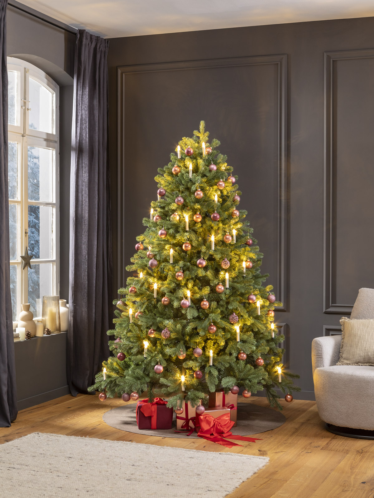 Künstlicher Weihnachtsbaum 120 cm "Finnland" (mit LED Kerzen)